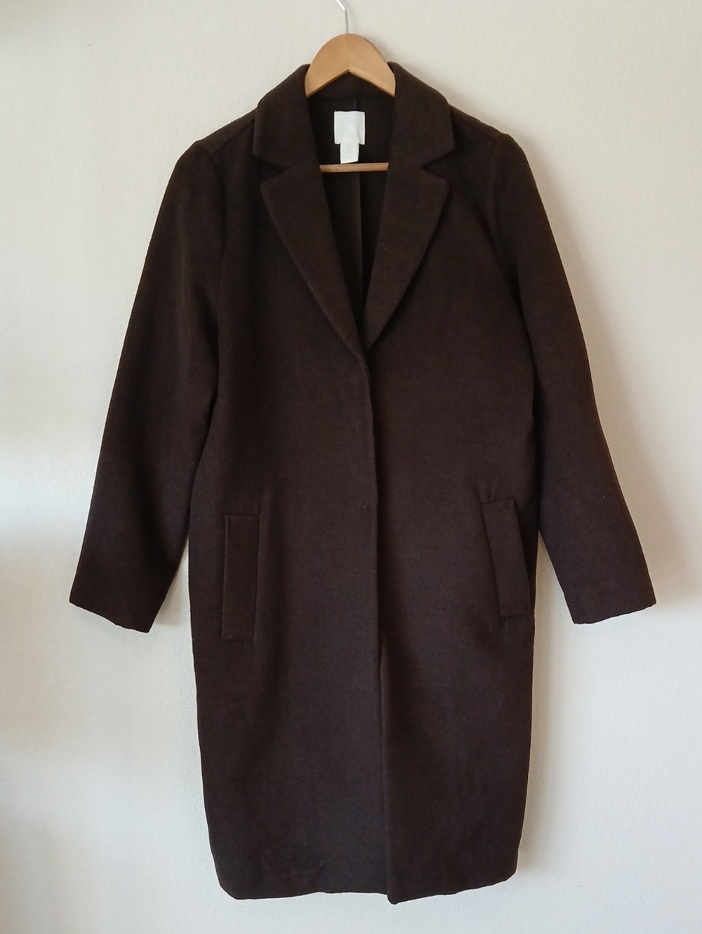 H&M Dark Brown Soft Fleece Long Oversized Overcoat